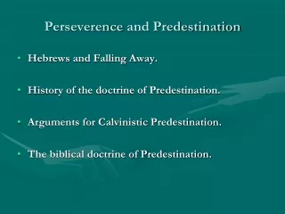 Perseverence  and Predestination