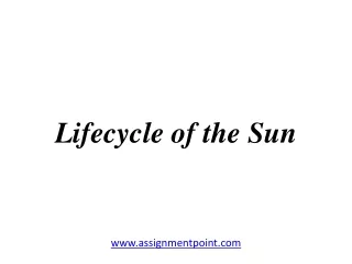 Lifecycle of the Sun