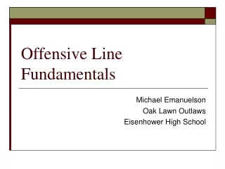 Offensive Line Fundamentals