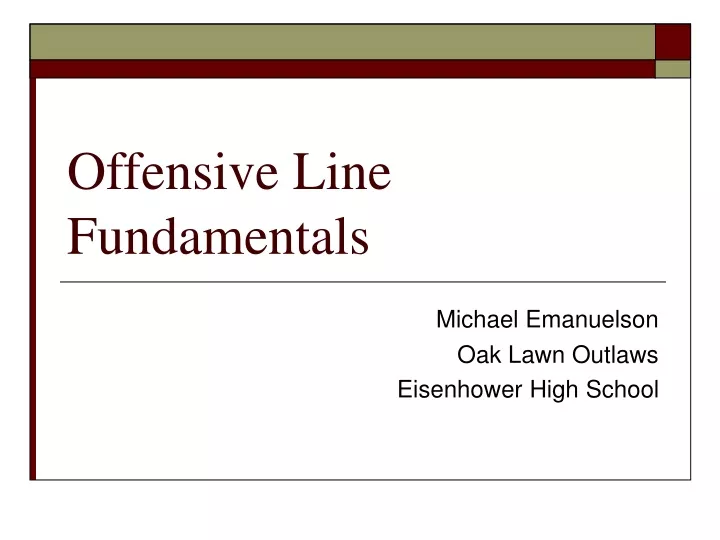 offensive line fundamentals