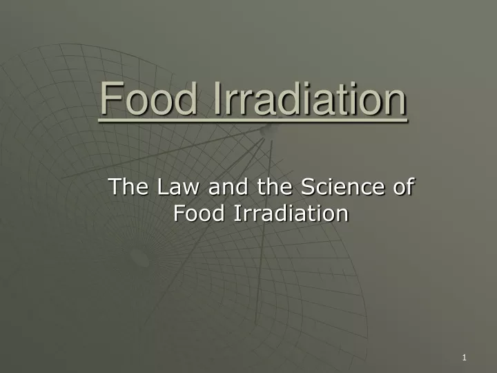 food irradiation