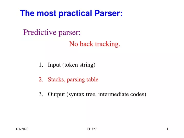 the most practical parser