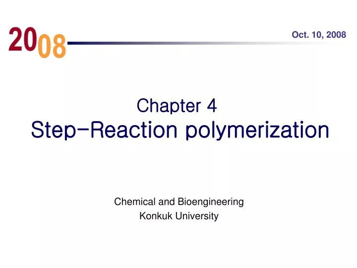 chapter 4 step reaction polymerization