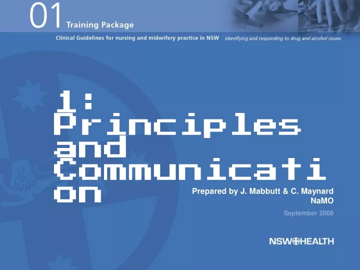 1 principles and communication
