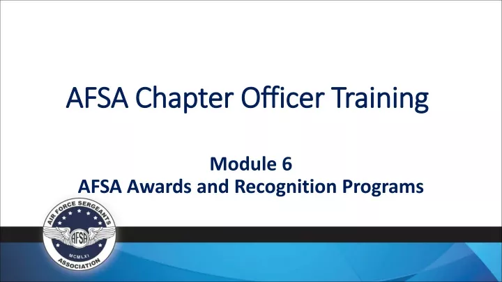 afsa chapter officer training