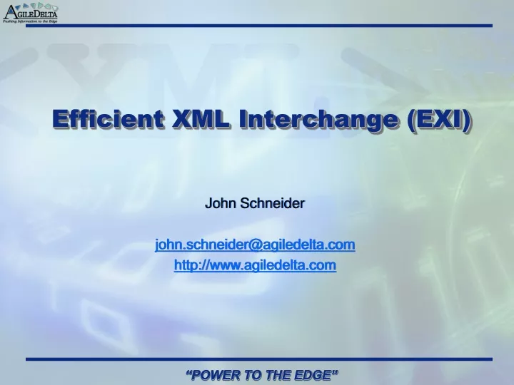 efficient xml interchange exi