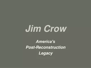 Jim Crow