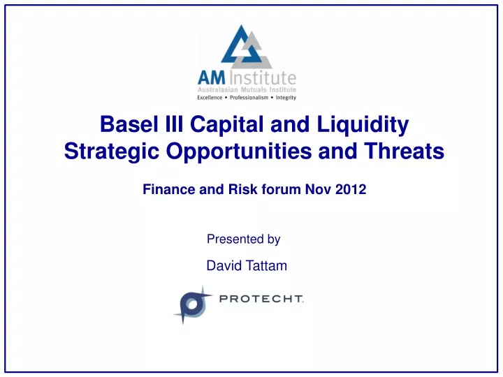 basel iii capital and liquidity strategic