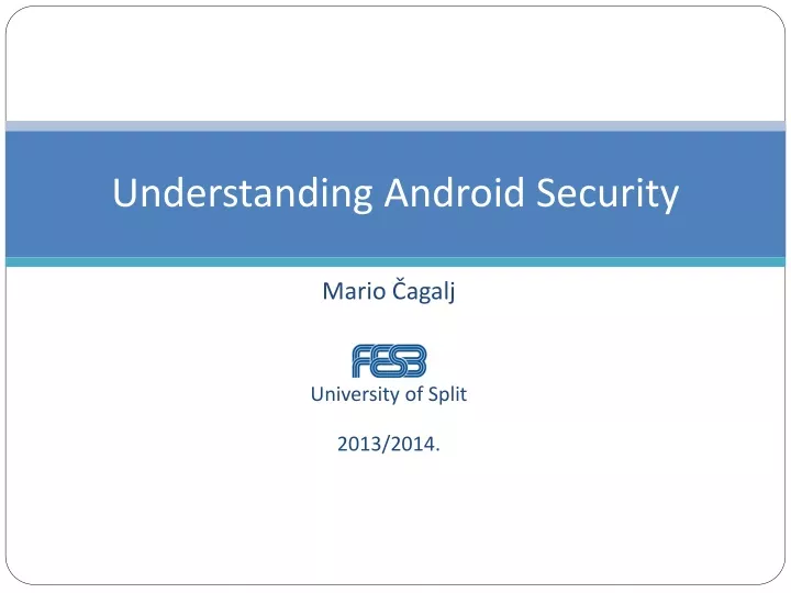 understanding android security