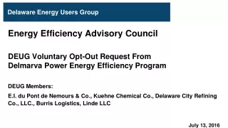 Delaware Energy Users Group
