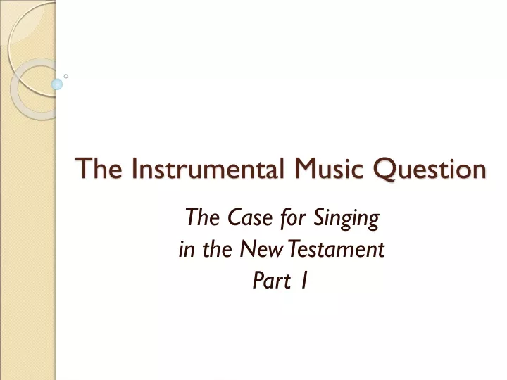 the instrumental music question