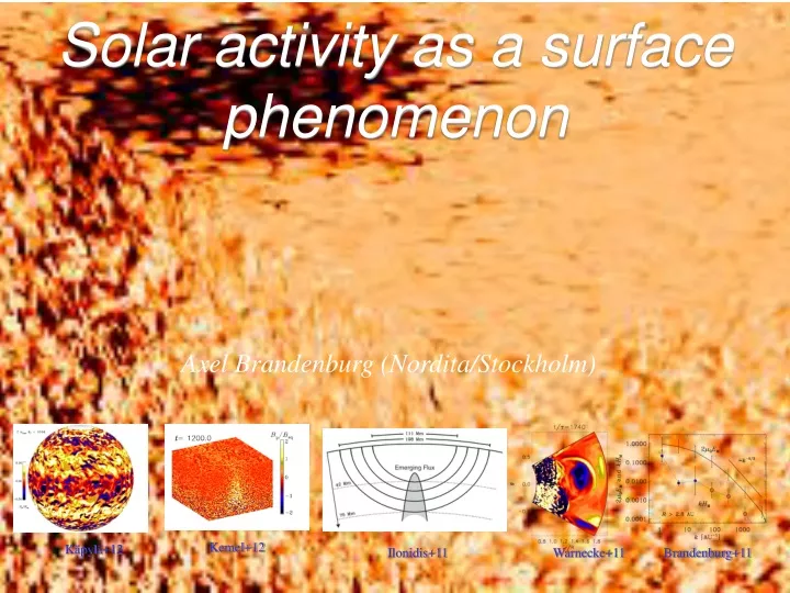 solar activity as a surface phenomenon
