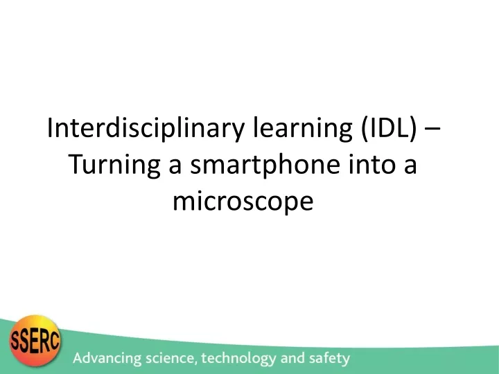 interdisciplinary learning idl turning