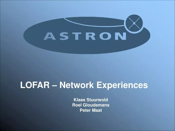 lofar wide area network