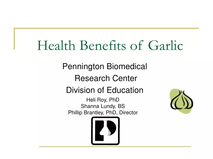 health benefits of garlic