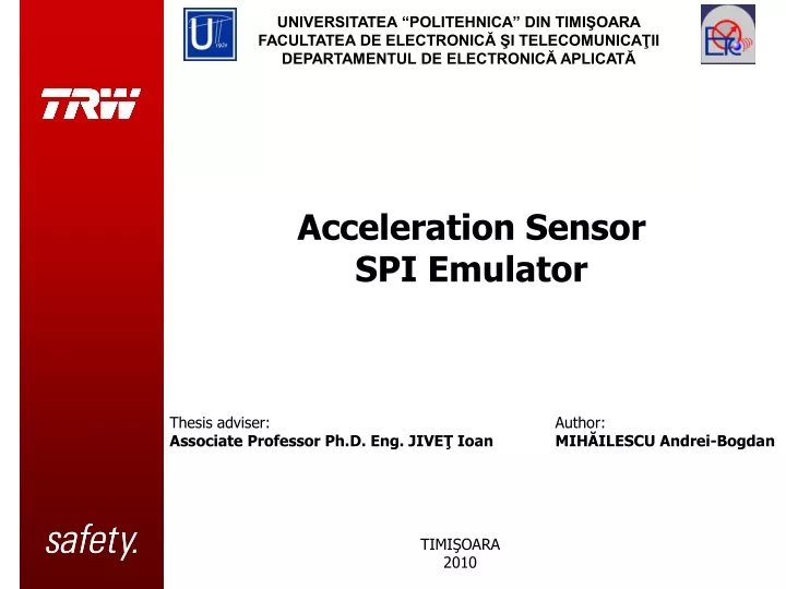 acceleration sensor spi emulator