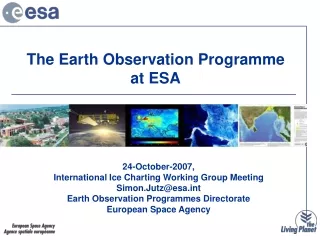 24-October-2007,  International Ice Charting Working Group Meeting Simon.Jutz@esat