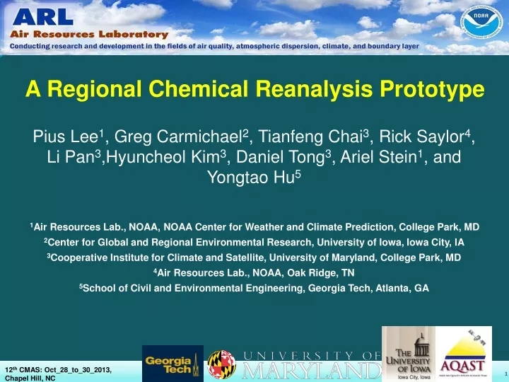 a regional chemical reanalysis prototype