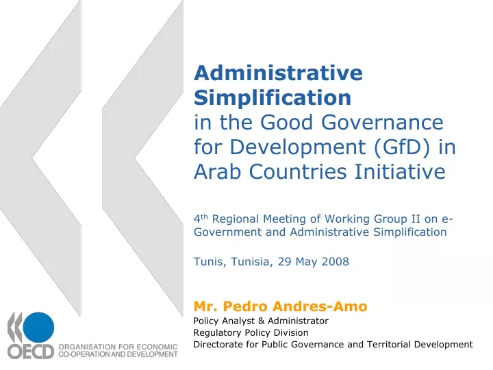 administrative simplification in the good