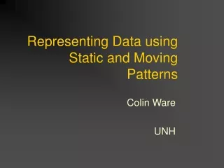 Representing Data using Static and Moving Patterns