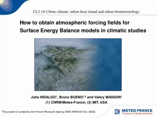 CL2.16 Urban climate, urban heat island and urban biometeorology
