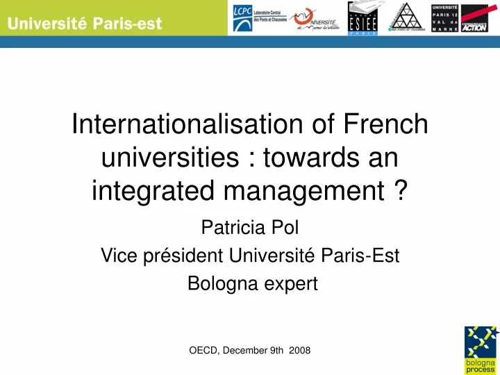 internationalisation of french universities towards an integrated management