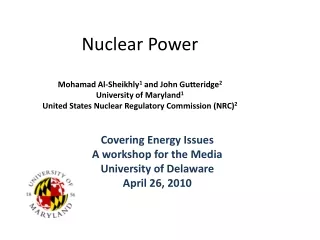 Covering Energy Issues  A workshop for the Media University of Delaware April 26, 2010