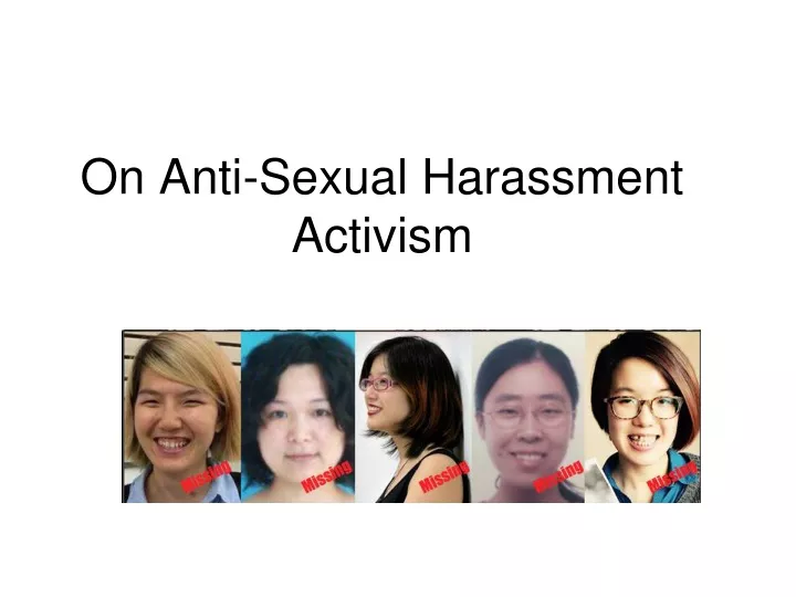 on anti sexual harassment activism