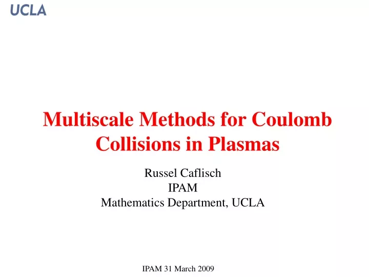 multiscale methods for coulomb collisions in plasmas