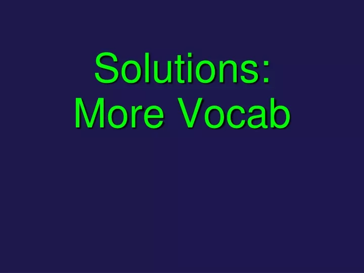 solutions more vocab