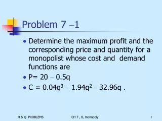 Problem 7  – 1