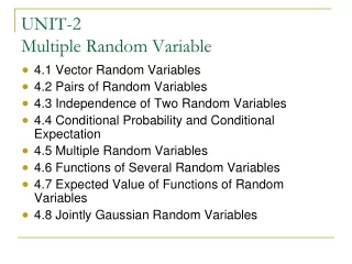 UNIT-2  Multiple Random Variable