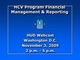HCV Program Financial Management &amp; Reporting