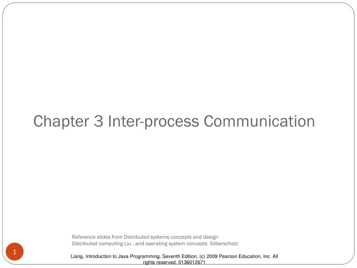 chapter 3 inter process communication