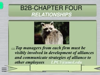 B2B-CHAPTER FOUR  RELATIONSHIPS