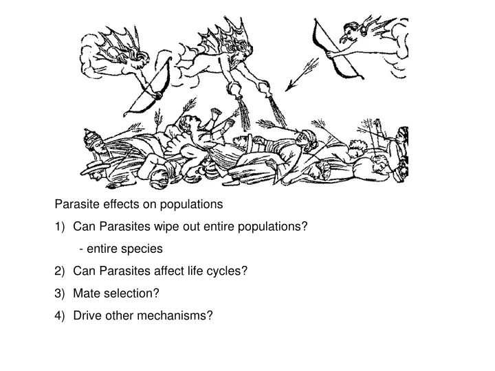 parasite effects on populations can parasites
