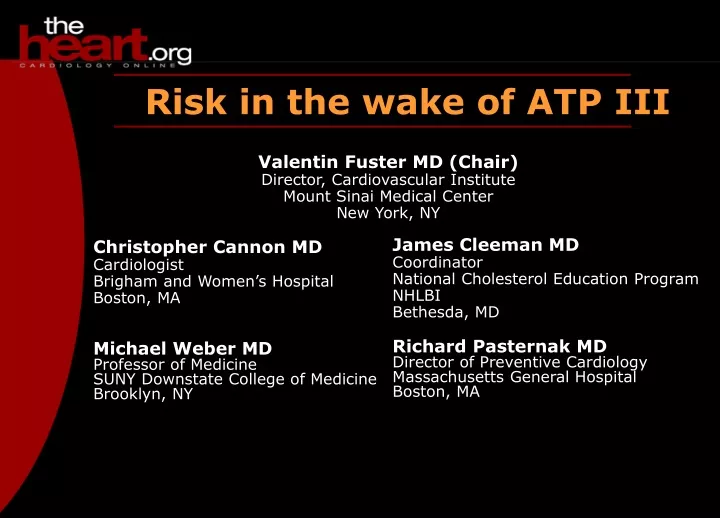 risk in the wake of atp iii