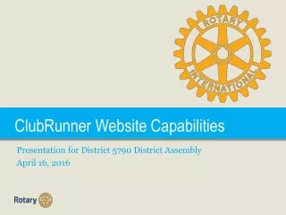 ClubRunner  Website Capabilities