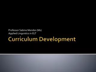 Curriculum Development