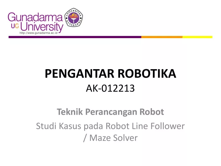 pengantar robotika ak 012213