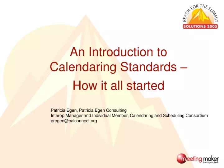an introduction to calendaring standards