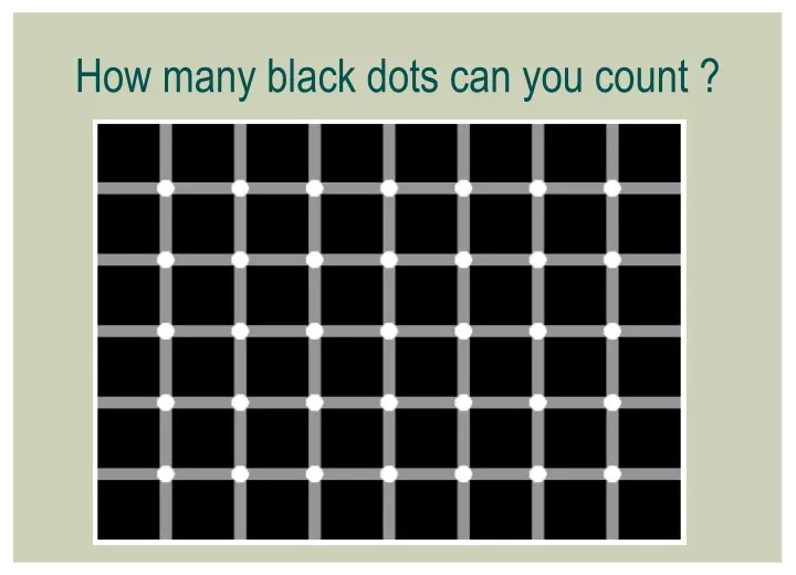 how many black dots can you count