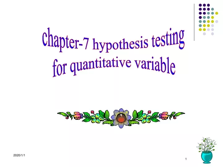 chapter 7 hypothesis testing for quantitative