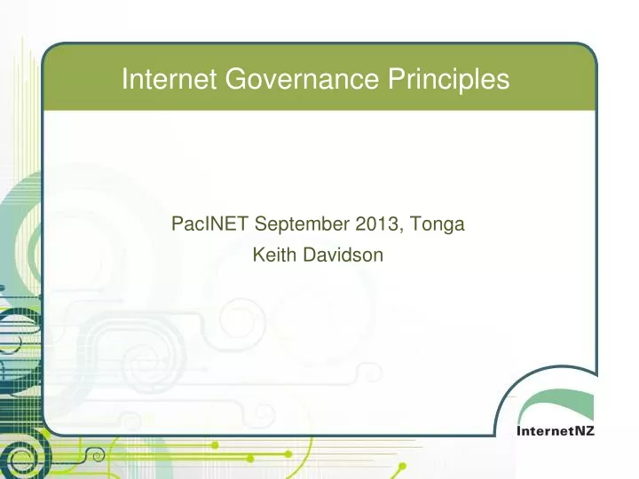 internet governance principles