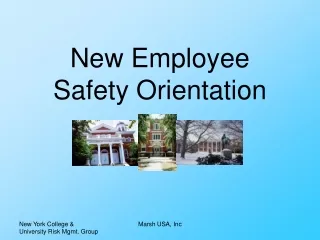 New Employee  Safety Orientation