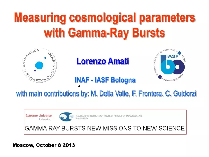 measuring cosmological parameters with gamma