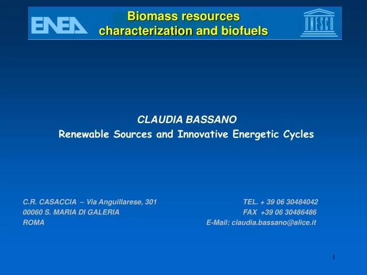 biomass resources characterization and biofuels