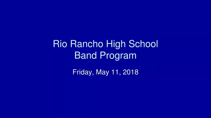rio rancho high school band program