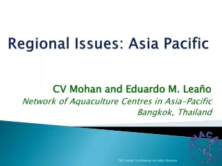 R egional Issues: Asia Pacific