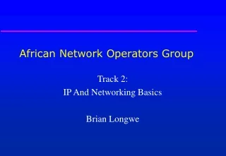 African Network Operators Group